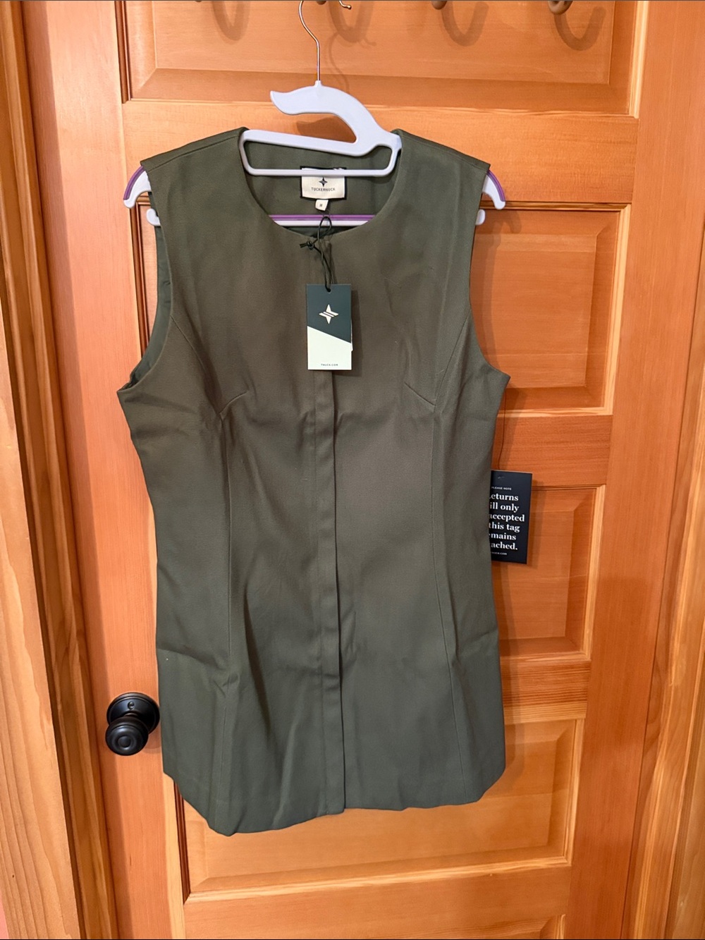 Worthington Olive Green Sleeveless Ponte vest